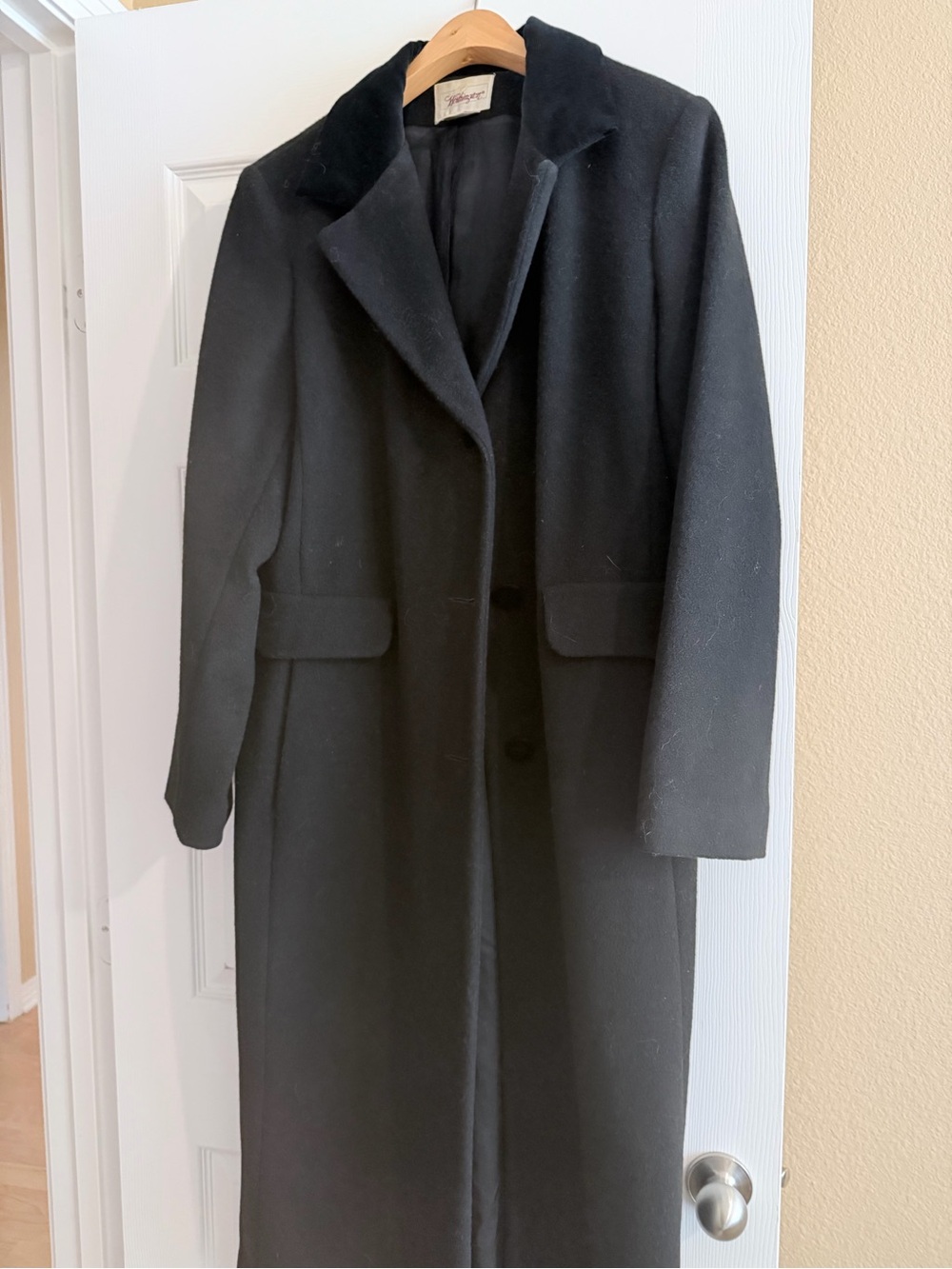 Worthington Black Long Trench Coat